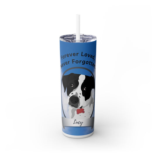 One Pet | Cloud Angel Wings | Skinny Tumbler with Straw, 20oz
